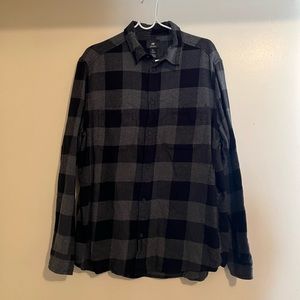 Men’s Flannel Black & Grey